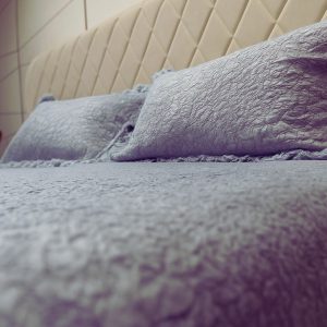 Feather Grey Frill Bedcover-Aaroha Living
