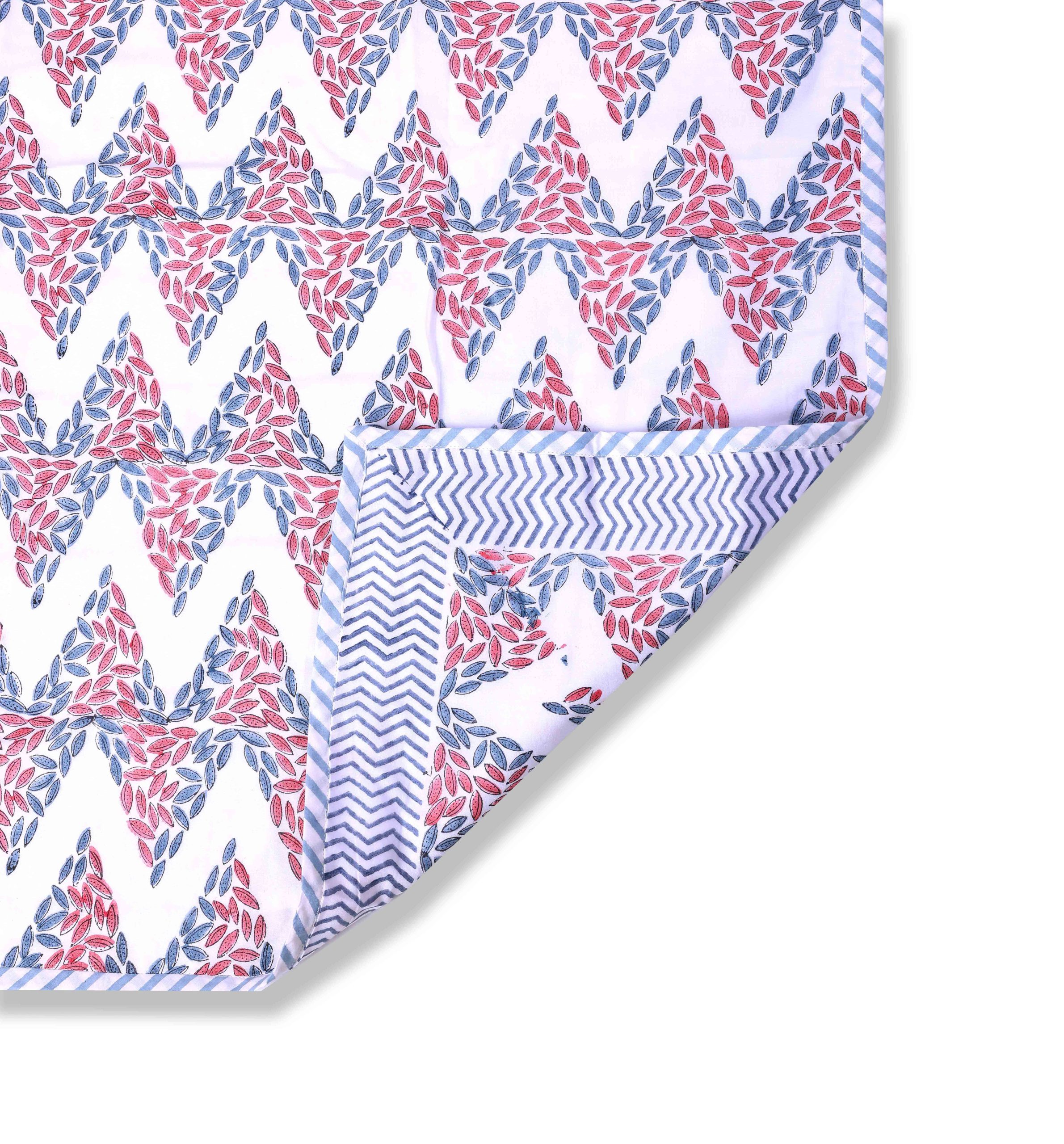 Cotton Dohar with Floral & Geometric Printed-Aaroha Living