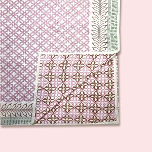 Cotton Dohar with Floral & Geometric Printed-Aaroha Living