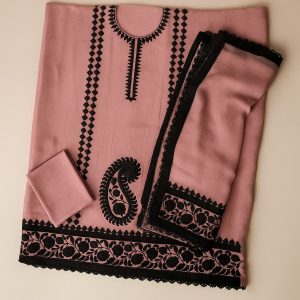 Kaari Aabroo - Pink Muslin Unstitched Suit-Aaroha Living