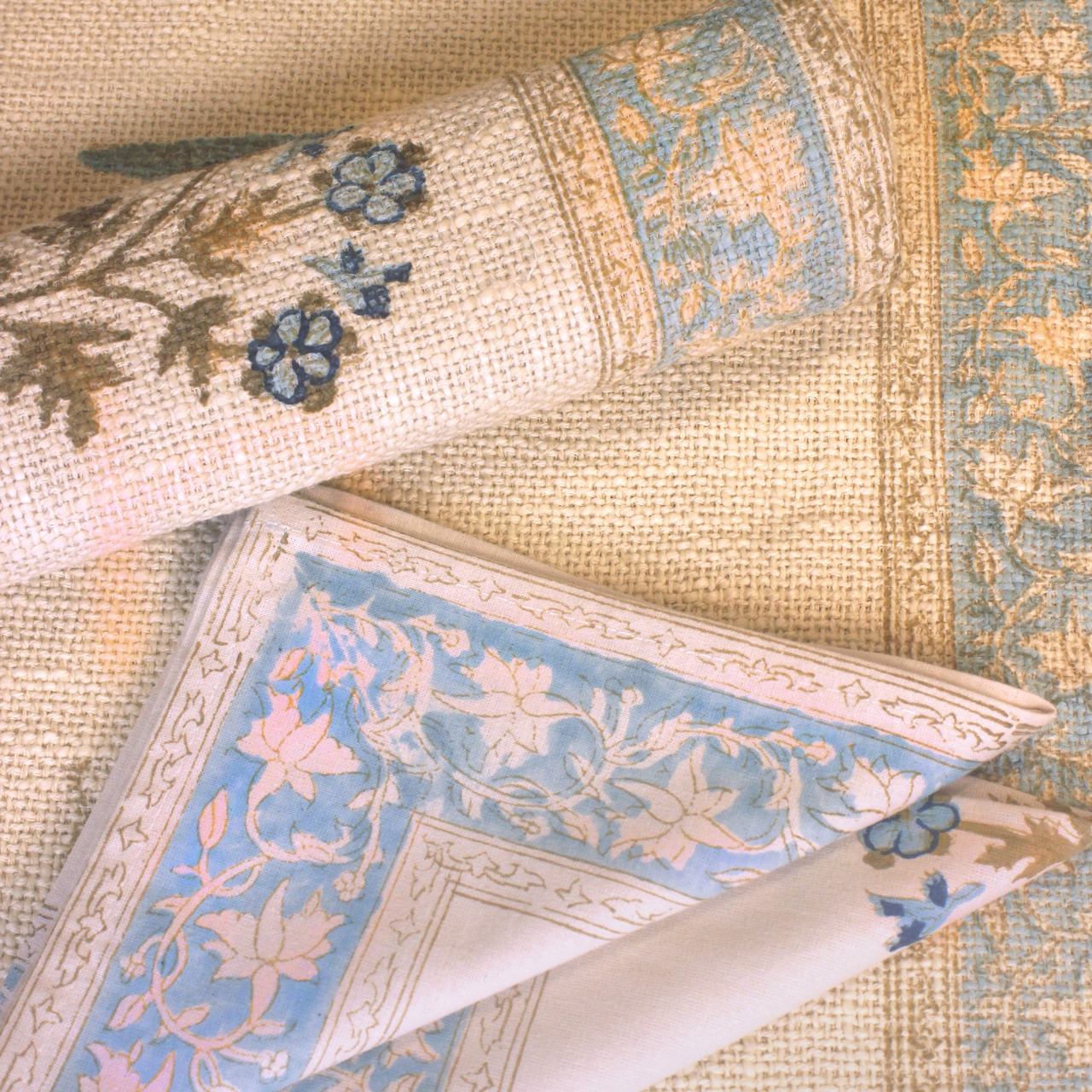 Dining Table Runner with Mat, Napkin-Aaroha Living