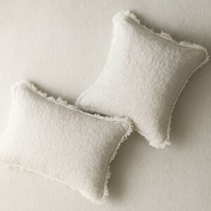 Feather Dusty Beige Frill Bedcover-Aaroha Living