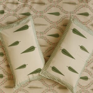 Cotton Block Print Bedsheet-Aaroha Living