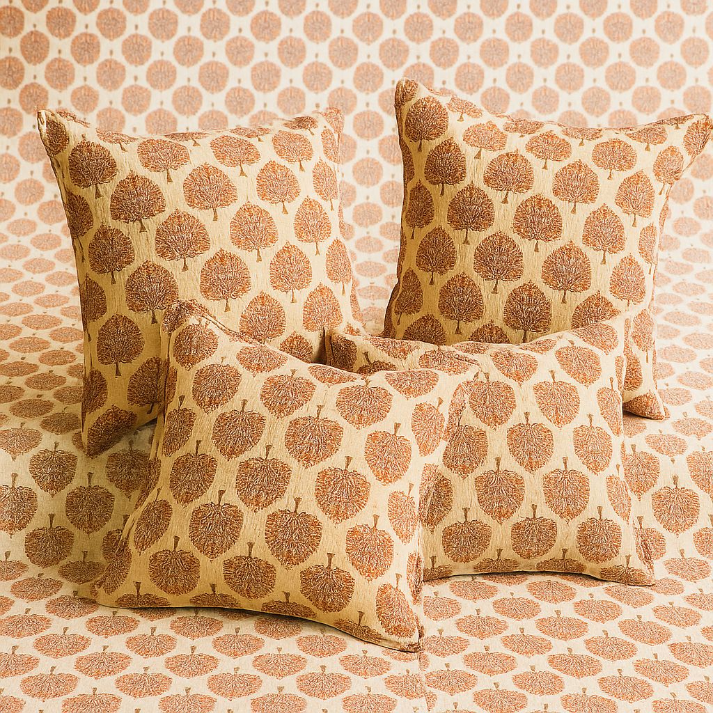 Ajrakh Block Prints Bedcover-Aaroha Living