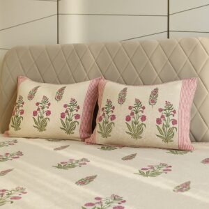 Bageecha Slub Cotton Bedcover-Aaroha Living