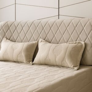 Embroidered Flower Bedcover-Aaroha Living