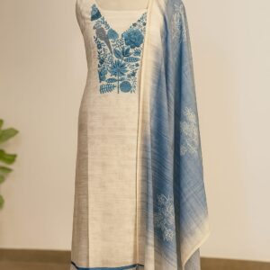 Linen Embroidery Unstitched Suit
