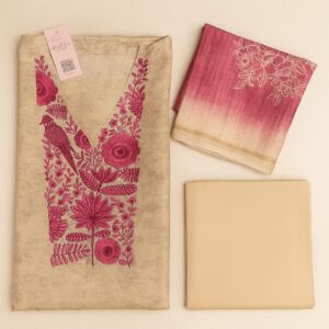 Linen Embroidery Unstitched Suit