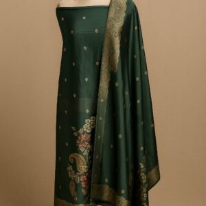 Chanderi Silk Zari Work Unstitched Suit