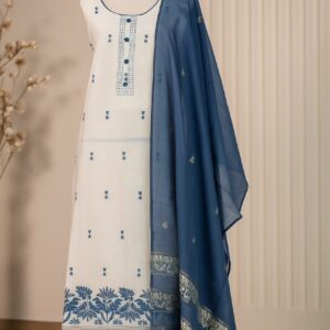 Chanderi With Self Weaving Unstitched Suit