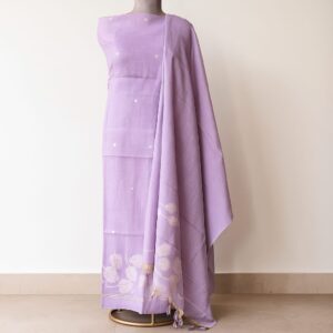 Jamdani Chanderi With Self Weaving Unstitched Suit