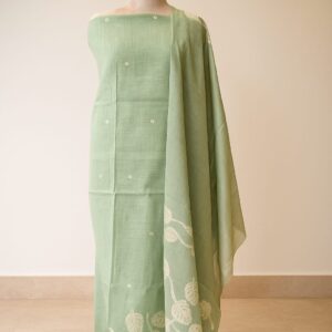 Jamdani Chanderi With Self Weaving Unstitched Suit