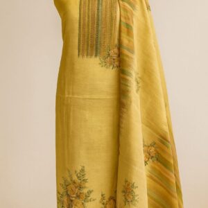 Chanderi Printed With Beads Unstitched Suit