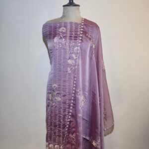 Organza With Ivory Floral Embroidery Unstitched Suit