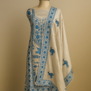 Dola Silk Printed With Embroidered Unstitched Suit