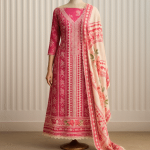 Crape Printed Unstitched Suit