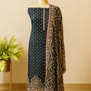 Chinon Floral Embroidery Unstitched Suit