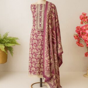 Mix Cotton Floral Printed Unstitched Suit Set