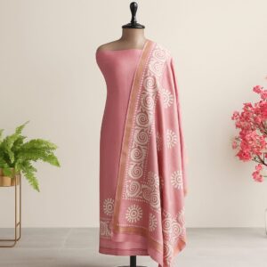 Chanderi Printed Unstitched Suit