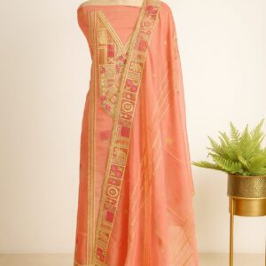 Tissued Thread Embroidery Unstitched Suit