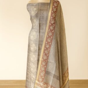 Kota Tissue Block Prints Unstitched Suit