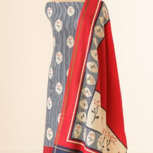 Chanderi Floral Prints Unstitched Suit
