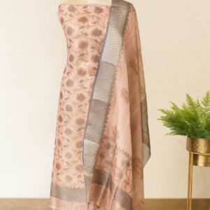 Kota Tissue Block Prints Unstitched Suit