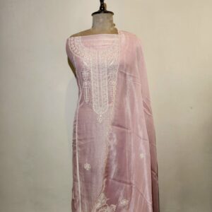 Tissue Thread Embroidery Unstitched Suit