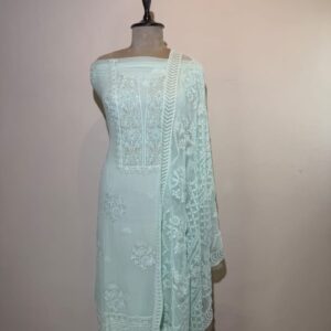 Georgette Chikankari Embroidery Unstitched Suit