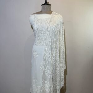 Georgette Chikankari Embroidery Unstitched Suit