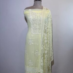 Georgette Chikankari Embroidery Unstitched Suit