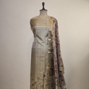 Tusser Embroidery Unstitched Suit