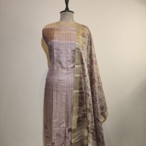 Tusser Embroidery Unstitched Suit