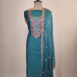 Silk Embroidery Unstitched Suit