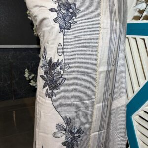 Cotton embroidered suit